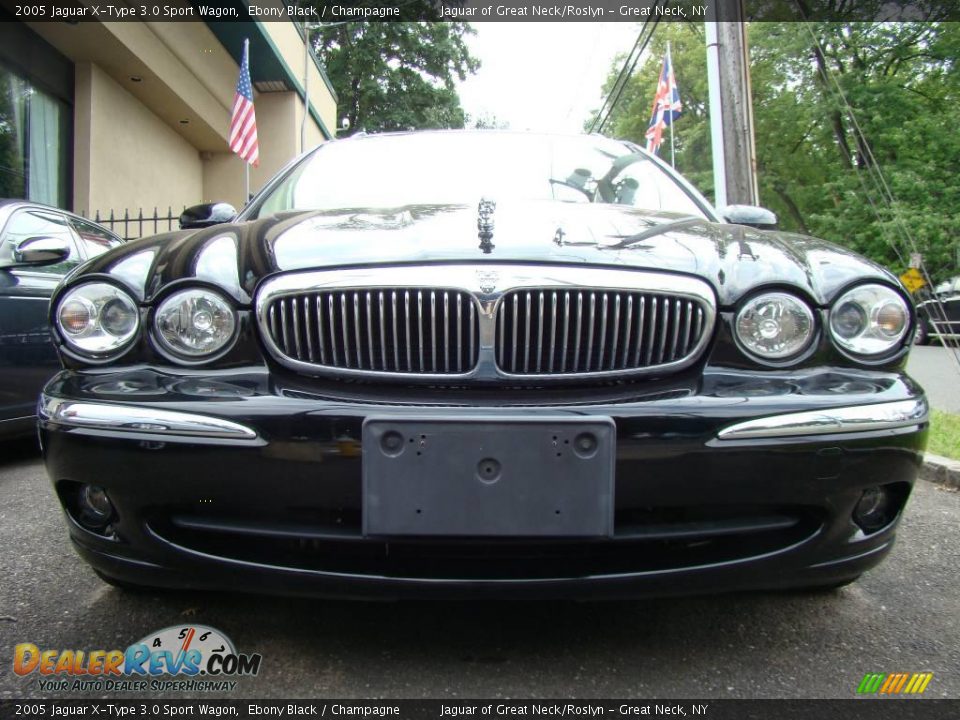 2005 Jaguar X-Type 3.0 Sport Wagon Ebony Black / Champagne Photo #2