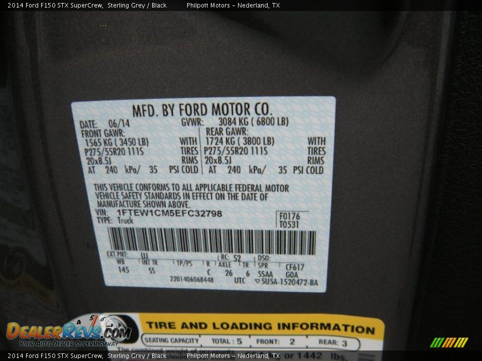 2014 Ford F150 STX SuperCrew Sterling Grey / Black Photo #34