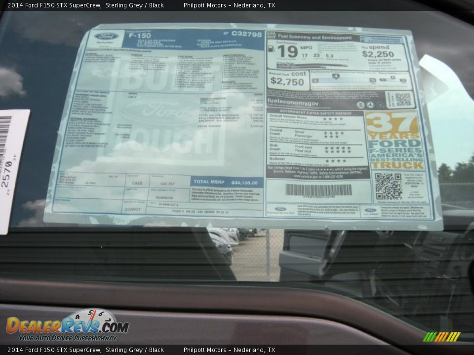 2014 Ford F150 STX SuperCrew Sterling Grey / Black Photo #35