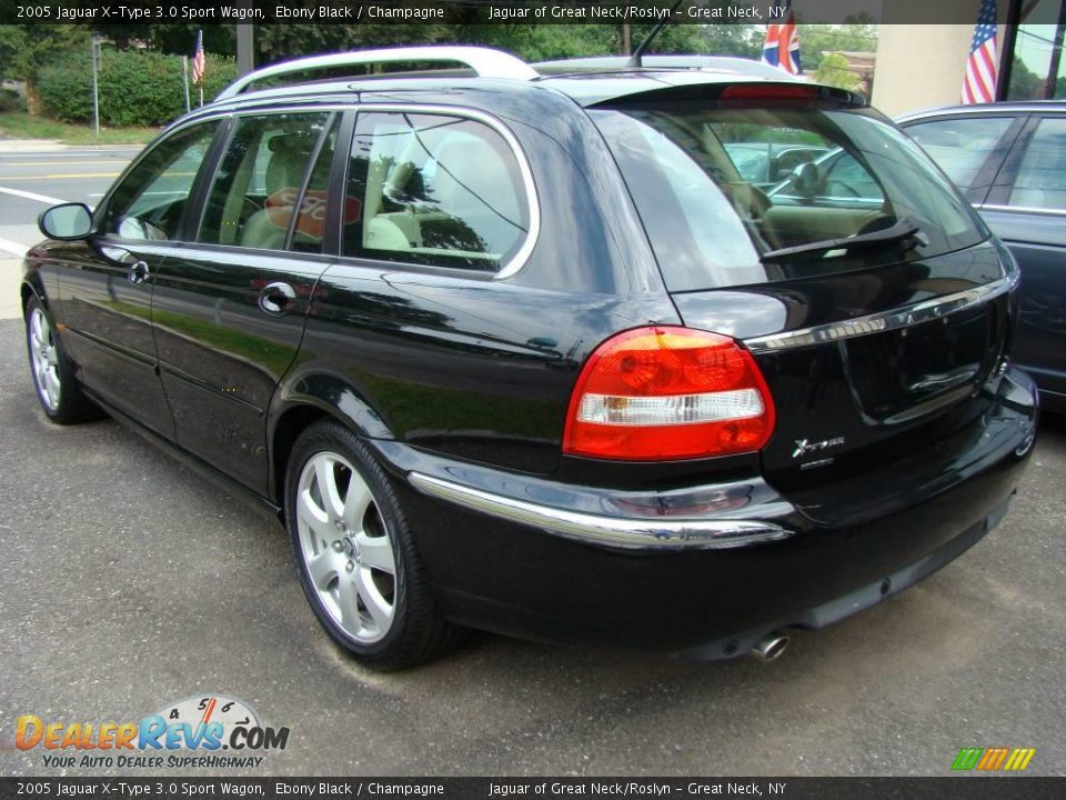 2005 Jaguar X-Type 3.0 Sport Wagon Ebony Black / Champagne Photo #4