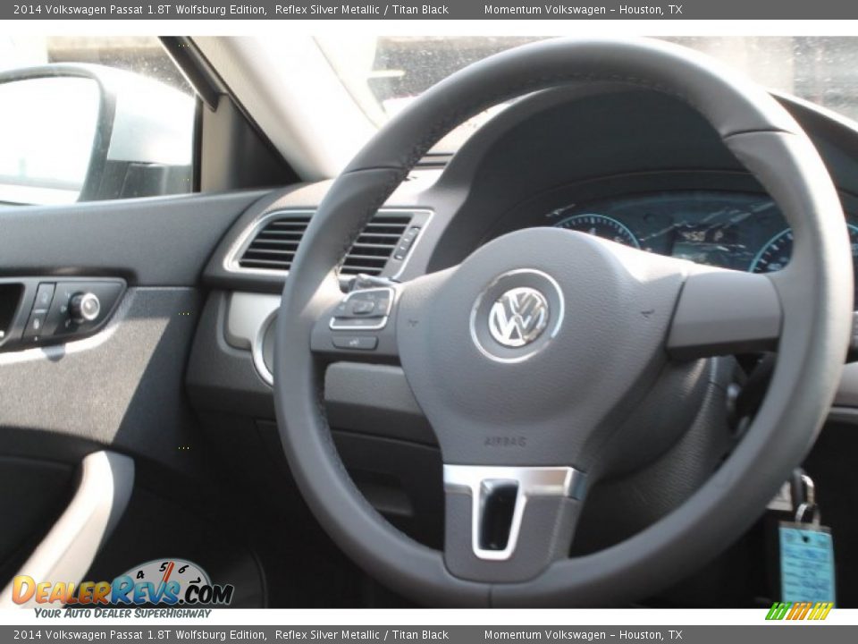 2014 Volkswagen Passat 1.8T Wolfsburg Edition Reflex Silver Metallic / Titan Black Photo #21