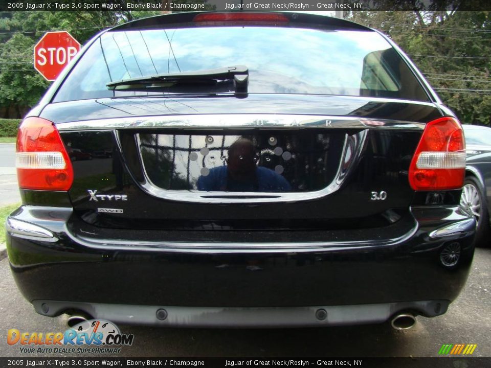 2005 Jaguar X-Type 3.0 Sport Wagon Ebony Black / Champagne Photo #5