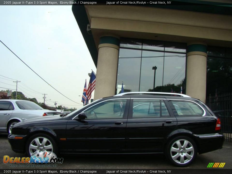 2005 Jaguar X-Type 3.0 Sport Wagon Ebony Black / Champagne Photo #7
