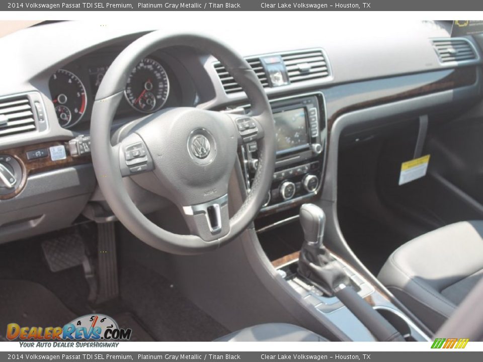 2014 Volkswagen Passat TDI SEL Premium Platinum Gray Metallic / Titan Black Photo #9