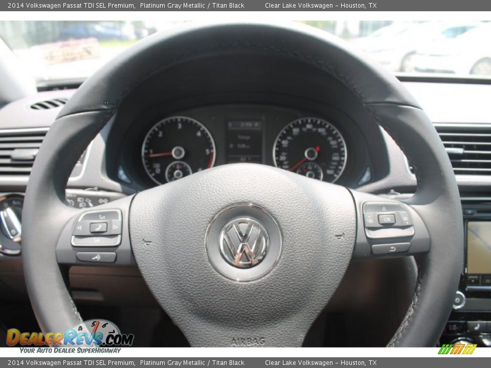 2014 Volkswagen Passat TDI SEL Premium Platinum Gray Metallic / Titan Black Photo #20