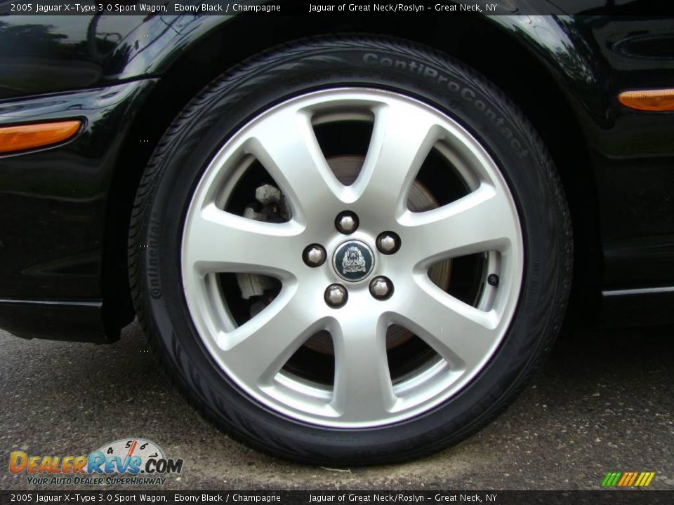 2005 Jaguar X-Type 3.0 Sport Wagon Ebony Black / Champagne Photo #8