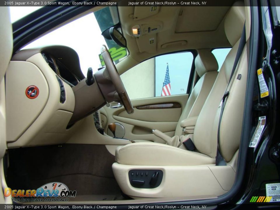 2005 Jaguar X-Type 3.0 Sport Wagon Ebony Black / Champagne Photo #11