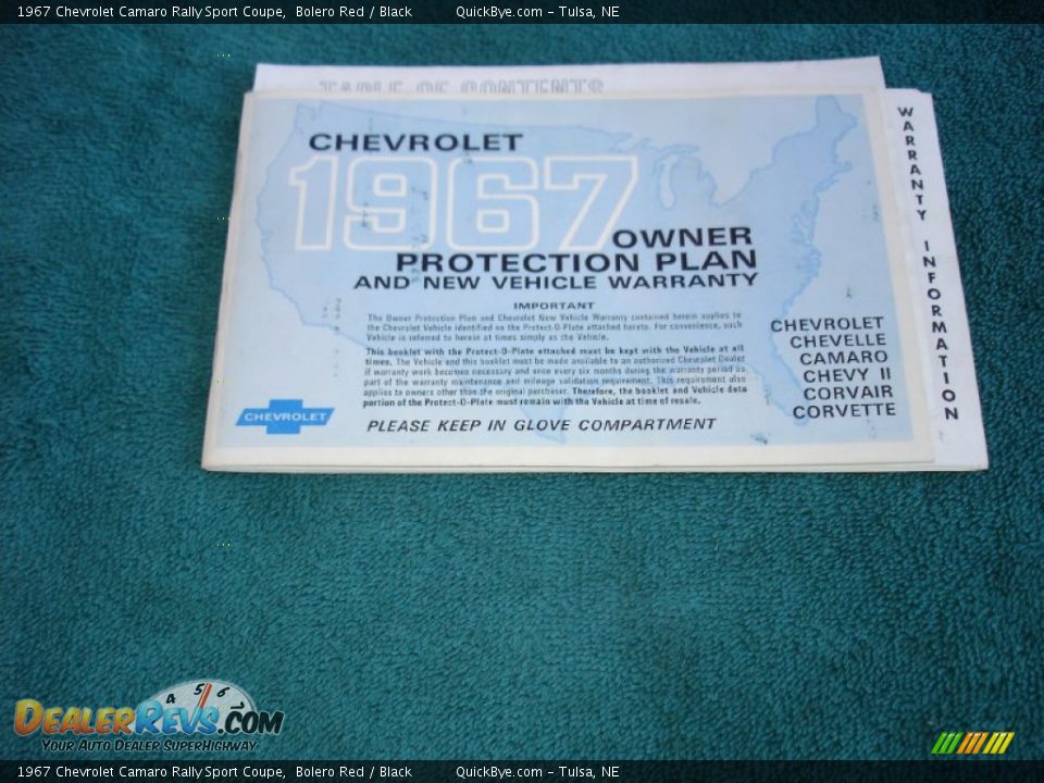 Books/Manuals of 1967 Chevrolet Camaro Rally Sport Coupe Photo #34
