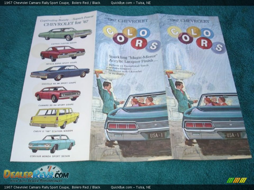 1967 Chevrolet Camaro Rally Sport Coupe Bolero Red / Black Photo #36