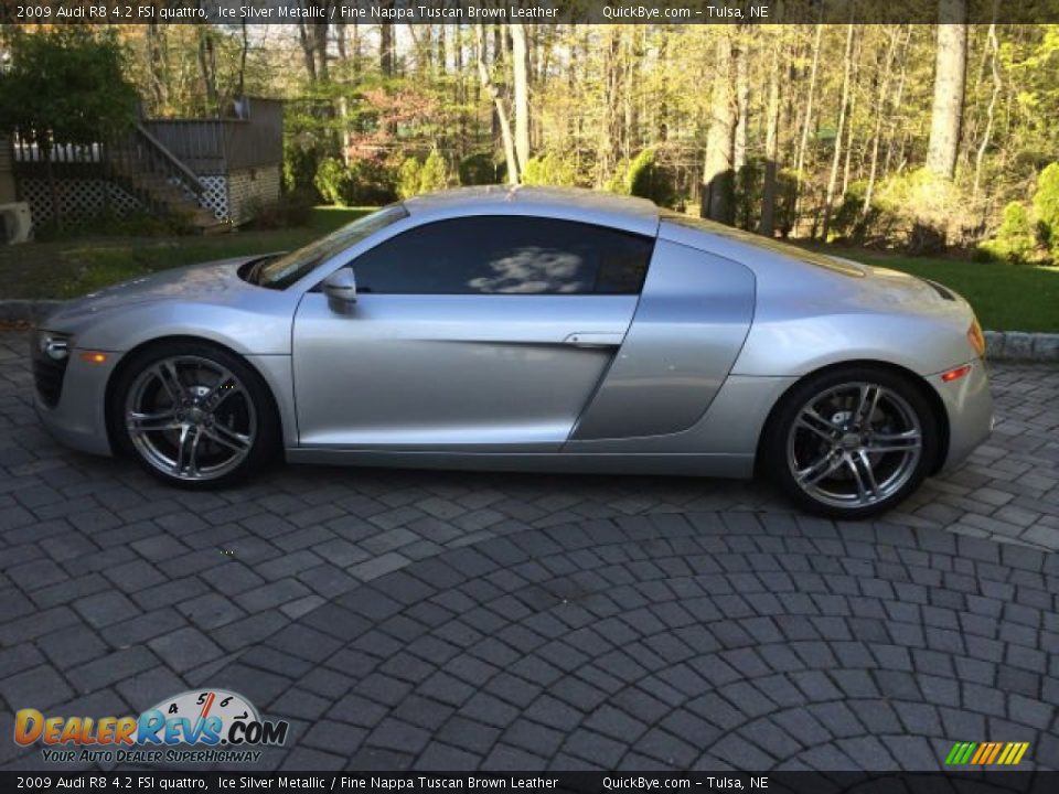 2009 Audi R8 4.2 FSI quattro Ice Silver Metallic / Fine Nappa Tuscan Brown Leather Photo #1