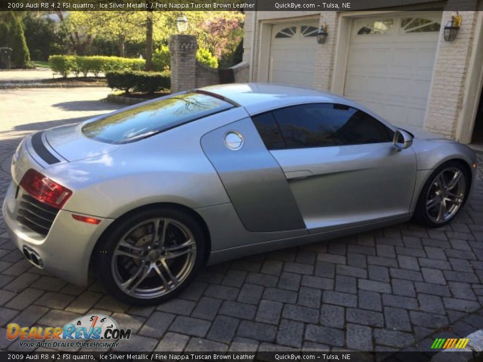 2009 Audi R8 4.2 FSI quattro Ice Silver Metallic / Fine Nappa Tuscan Brown Leather Photo #2
