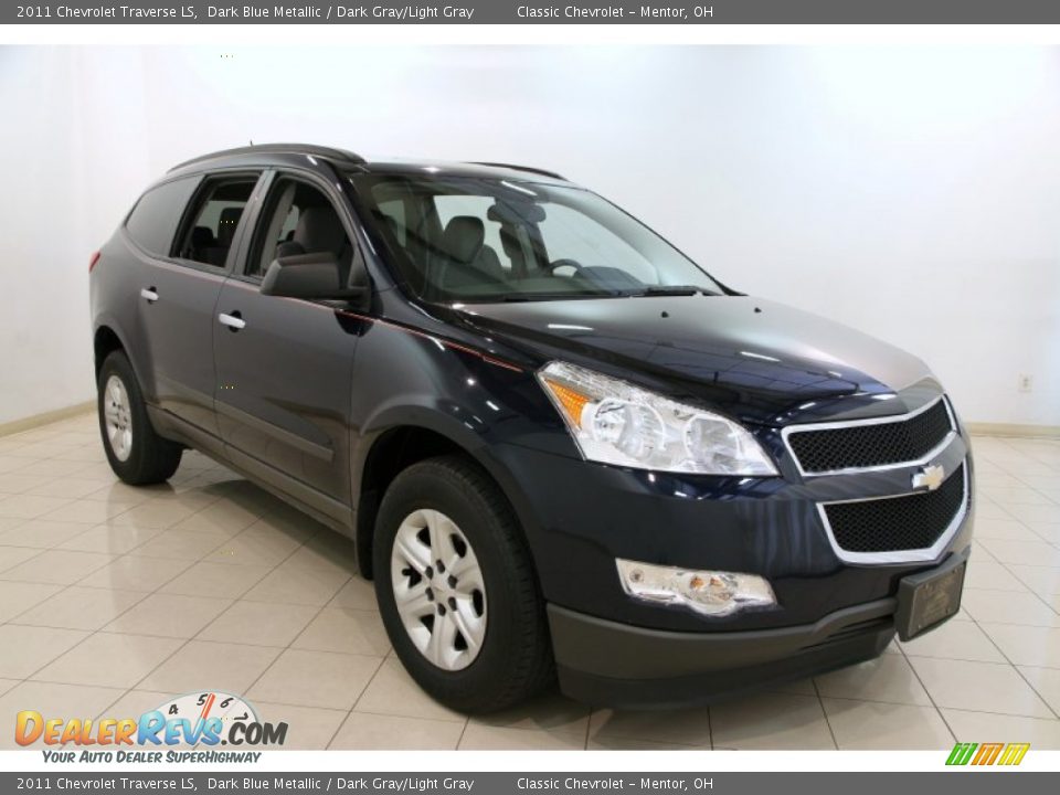 2011 Chevrolet Traverse LS Dark Blue Metallic / Dark Gray/Light Gray Photo #1
