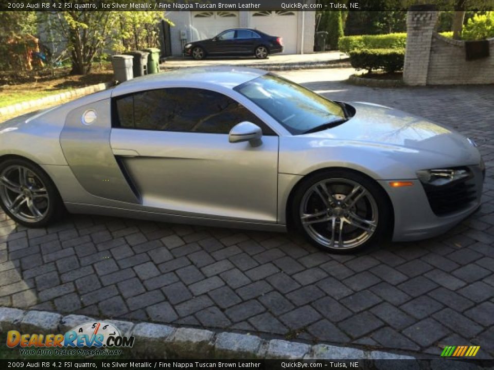 2009 Audi R8 4.2 FSI quattro Ice Silver Metallic / Fine Nappa Tuscan Brown Leather Photo #4