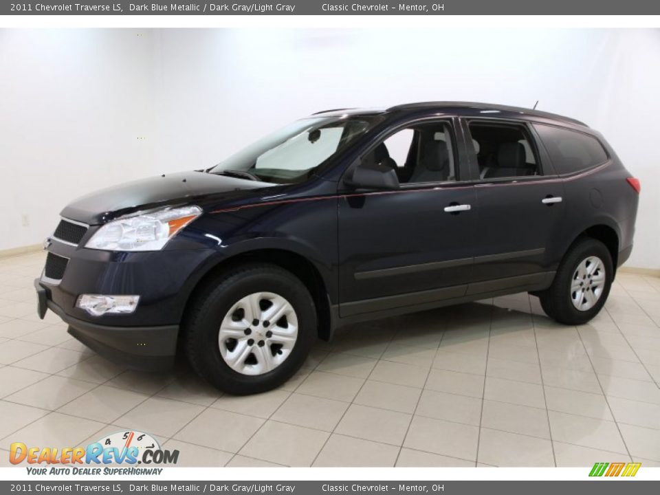 2011 Chevrolet Traverse LS Dark Blue Metallic / Dark Gray/Light Gray Photo #3