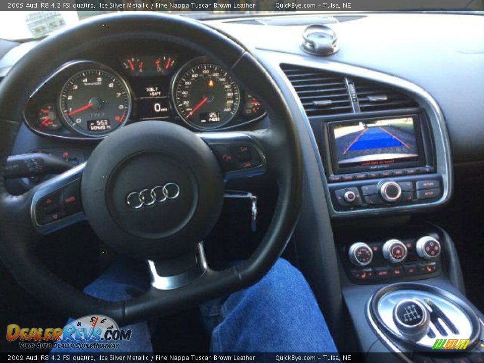 2009 Audi R8 4.2 FSI quattro Ice Silver Metallic / Fine Nappa Tuscan Brown Leather Photo #8