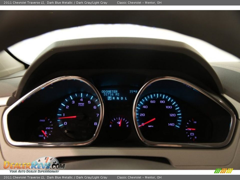2011 Chevrolet Traverse LS Dark Blue Metallic / Dark Gray/Light Gray Photo #7