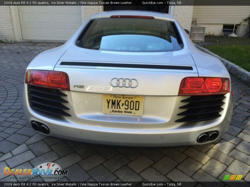 2009 Audi R8 4.2 FSI quattro Ice Silver Metallic / Fine Nappa Tuscan Brown Leather Photo #11