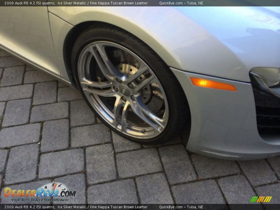 2009 Audi R8 4.2 FSI quattro Ice Silver Metallic / Fine Nappa Tuscan Brown Leather Photo #14
