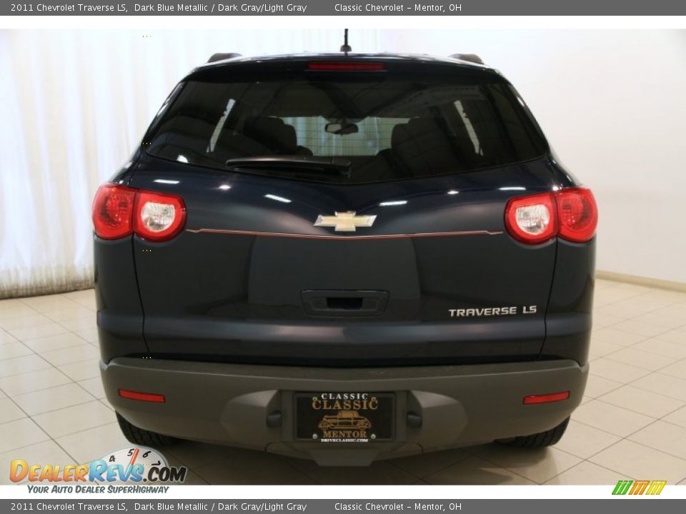 2011 Chevrolet Traverse LS Dark Blue Metallic / Dark Gray/Light Gray Photo #16