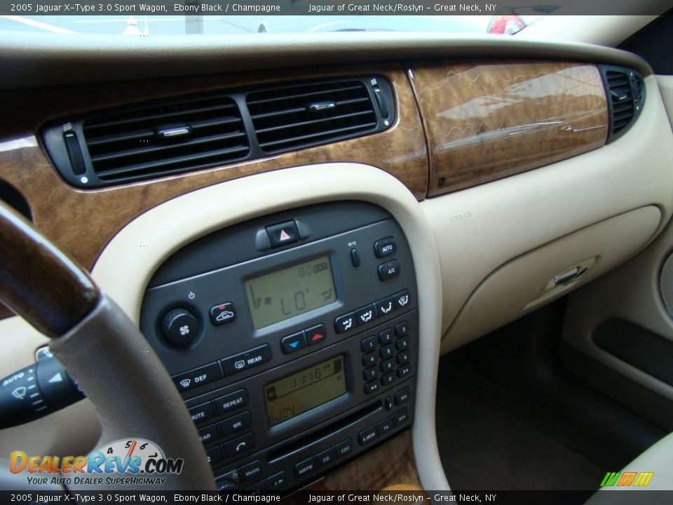 2005 Jaguar X-Type 3.0 Sport Wagon Ebony Black / Champagne Photo #15