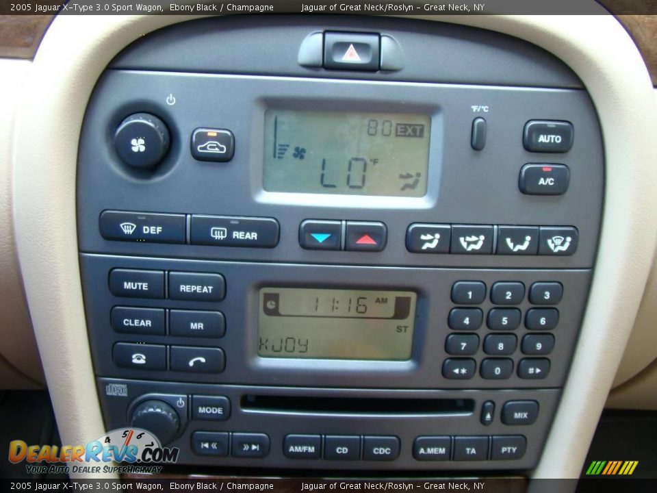 2005 Jaguar X-Type 3.0 Sport Wagon Ebony Black / Champagne Photo #16