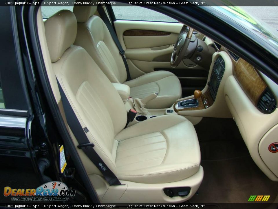 2005 Jaguar X-Type 3.0 Sport Wagon Ebony Black / Champagne Photo #19