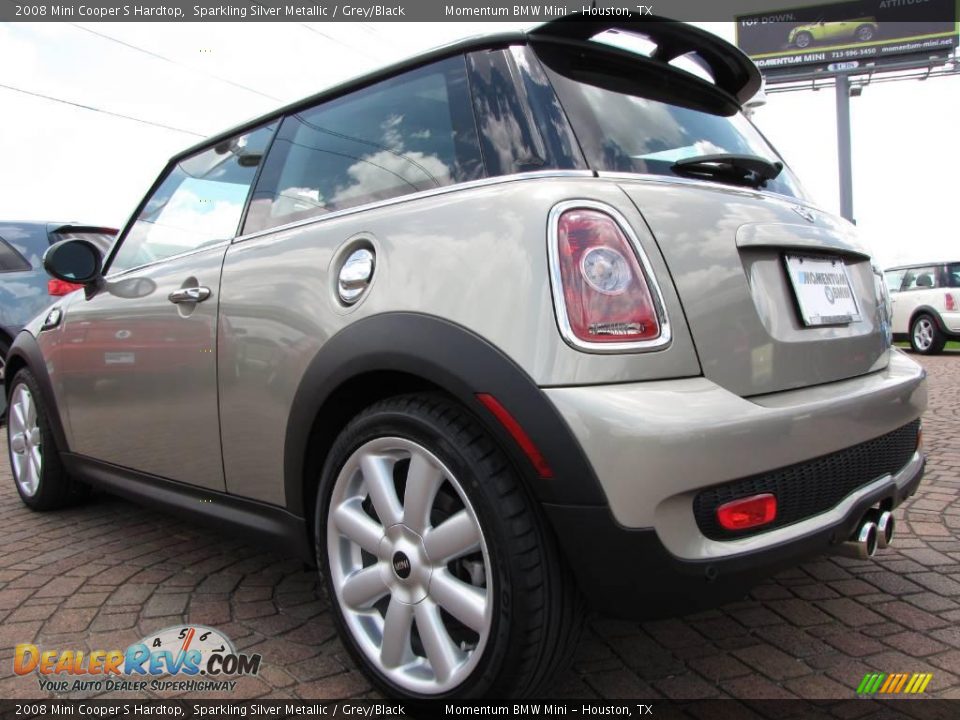2008 Mini Cooper S Hardtop Sparkling Silver Metallic / Grey/Black Photo #3
