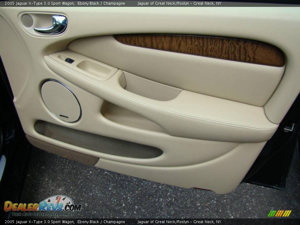 2005 Jaguar X-Type 3.0 Sport Wagon Ebony Black / Champagne Photo #20