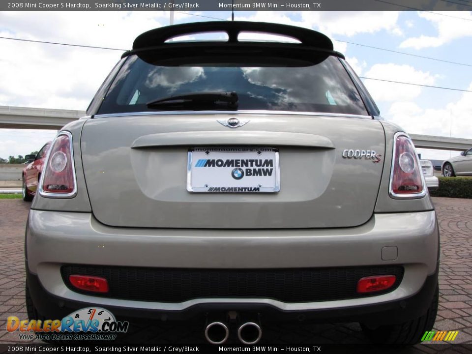 2008 Mini Cooper S Hardtop Sparkling Silver Metallic / Grey/Black Photo #4