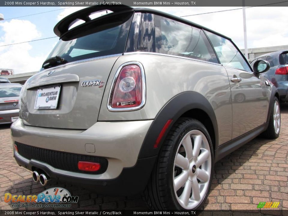 2008 Mini Cooper S Hardtop Sparkling Silver Metallic / Grey/Black Photo #5