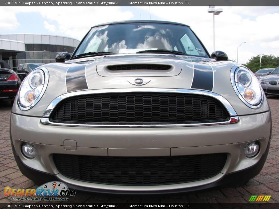 2008 Mini Cooper S Hardtop Sparkling Silver Metallic / Grey/Black Photo #8