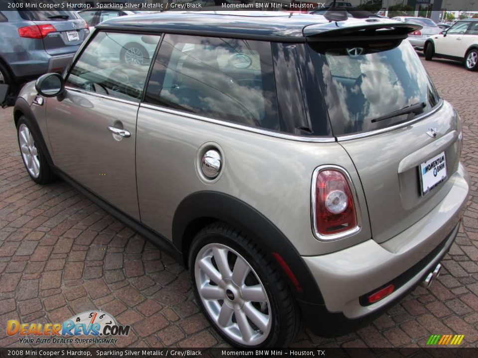 2008 Mini Cooper S Hardtop Sparkling Silver Metallic / Grey/Black Photo #11