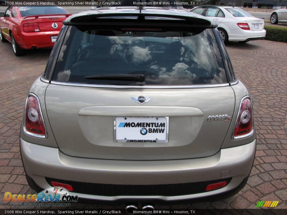 2008 Mini Cooper S Hardtop Sparkling Silver Metallic / Grey/Black Photo #12