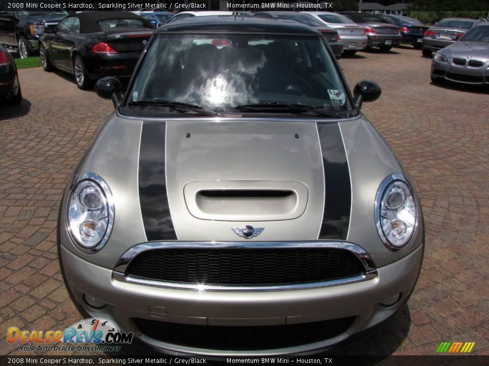 2008 Mini Cooper S Hardtop Sparkling Silver Metallic / Grey/Black Photo #16