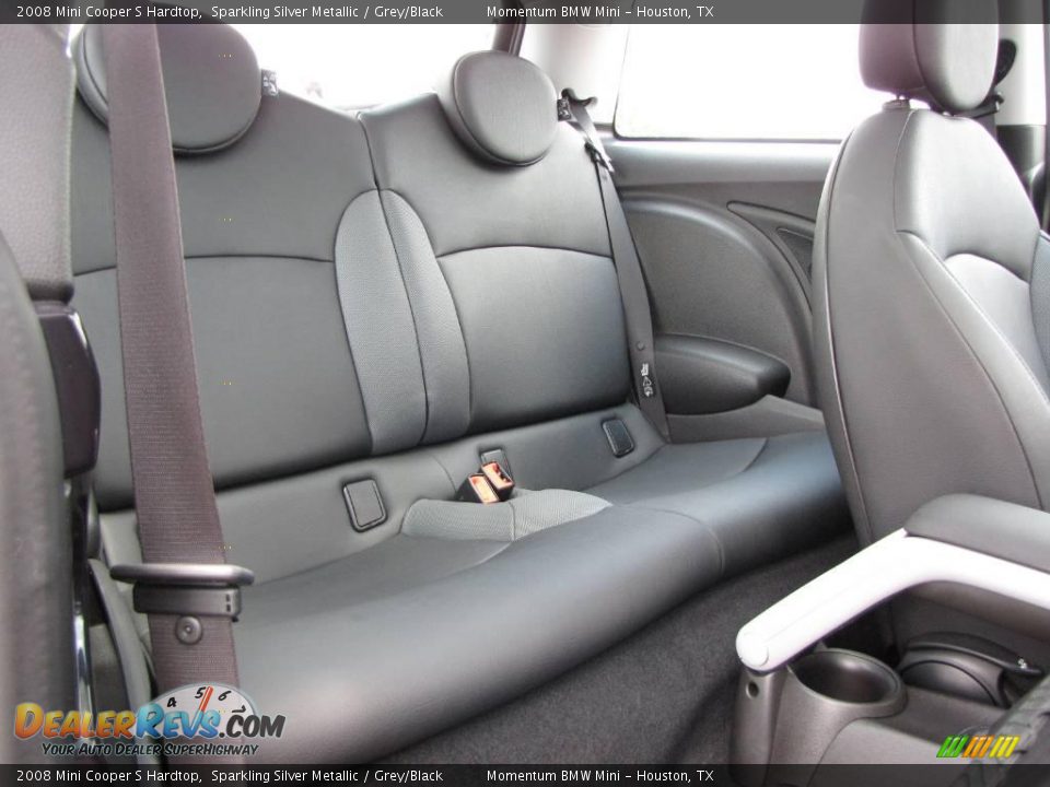 2008 Mini Cooper S Hardtop Sparkling Silver Metallic / Grey/Black Photo #19