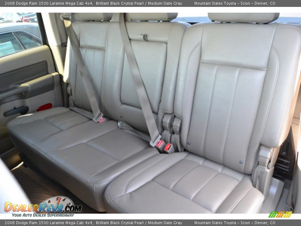 2008 Dodge Ram 1500 Laramie Mega Cab 4x4 Brilliant Black Crystal Pearl / Medium Slate Gray Photo #6