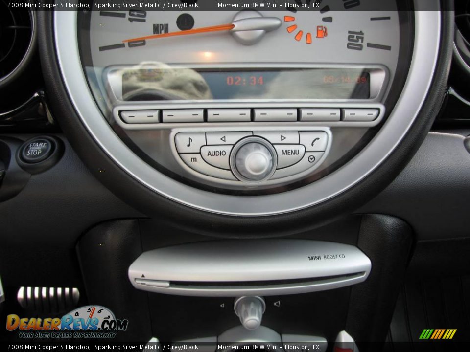 2008 Mini Cooper S Hardtop Sparkling Silver Metallic / Grey/Black Photo #27