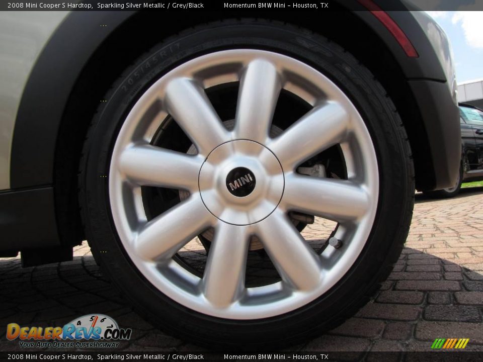 2008 Mini Cooper S Hardtop Sparkling Silver Metallic / Grey/Black Photo #29