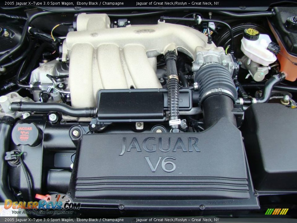 2005 Jaguar X-Type 3.0 Sport Wagon Ebony Black / Champagne Photo #26