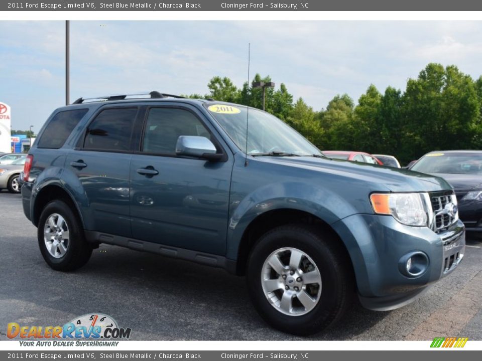 2011 Ford Escape Limited V6 Steel Blue Metallic / Charcoal Black Photo #1