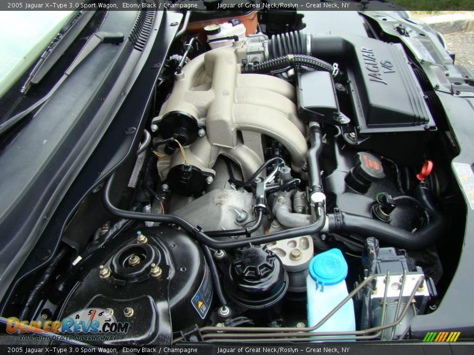2005 Jaguar X-Type 3.0 Sport Wagon Ebony Black / Champagne Photo #27