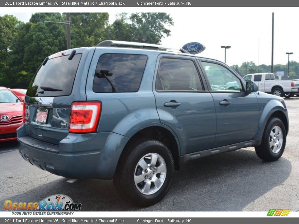 2011 Ford Escape Limited V6 Steel Blue Metallic / Charcoal Black Photo #4