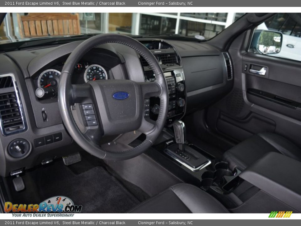 2011 Ford Escape Limited V6 Steel Blue Metallic / Charcoal Black Photo #10