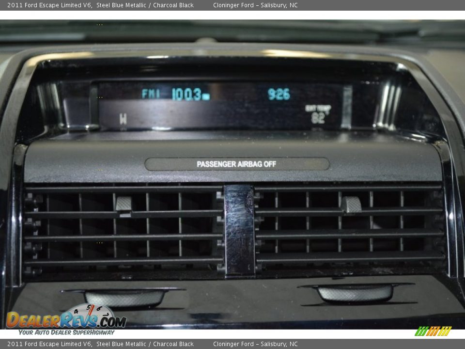 2011 Ford Escape Limited V6 Steel Blue Metallic / Charcoal Black Photo #21