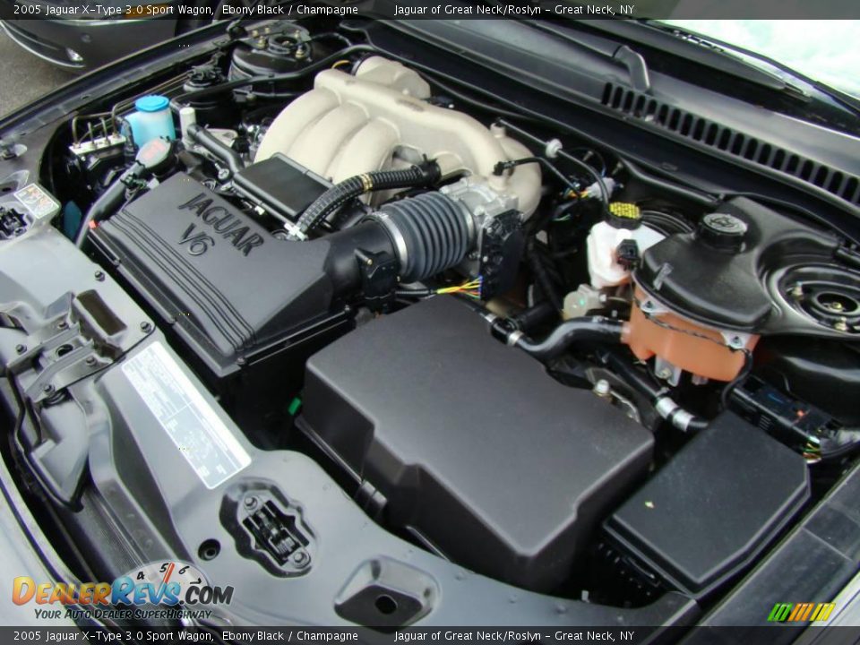 2005 Jaguar X-Type 3.0 Sport Wagon Ebony Black / Champagne Photo #28