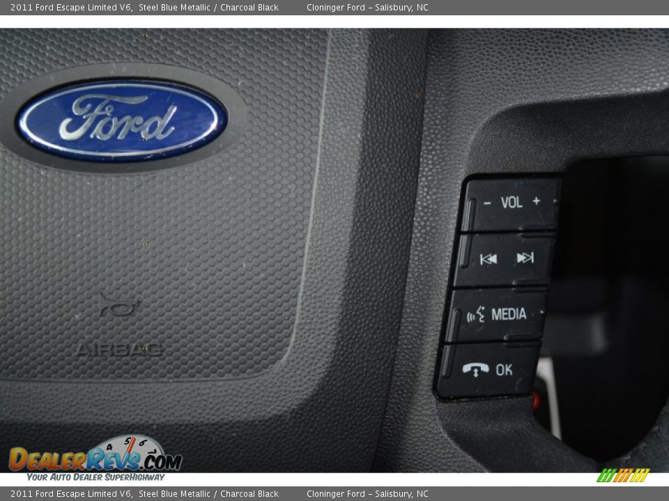 2011 Ford Escape Limited V6 Steel Blue Metallic / Charcoal Black Photo #24