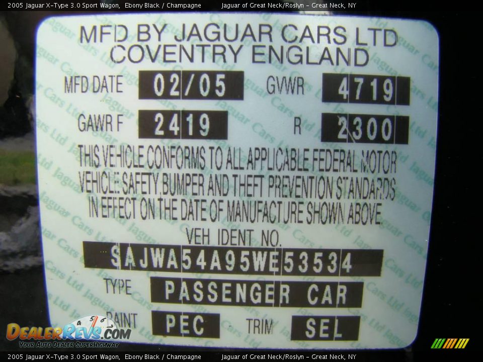 2005 Jaguar X-Type 3.0 Sport Wagon Ebony Black / Champagne Photo #29