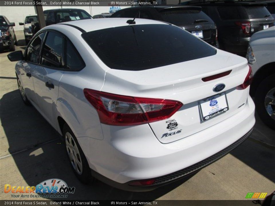 2014 Ford Focus S Sedan Oxford White / Charcoal Black Photo #4