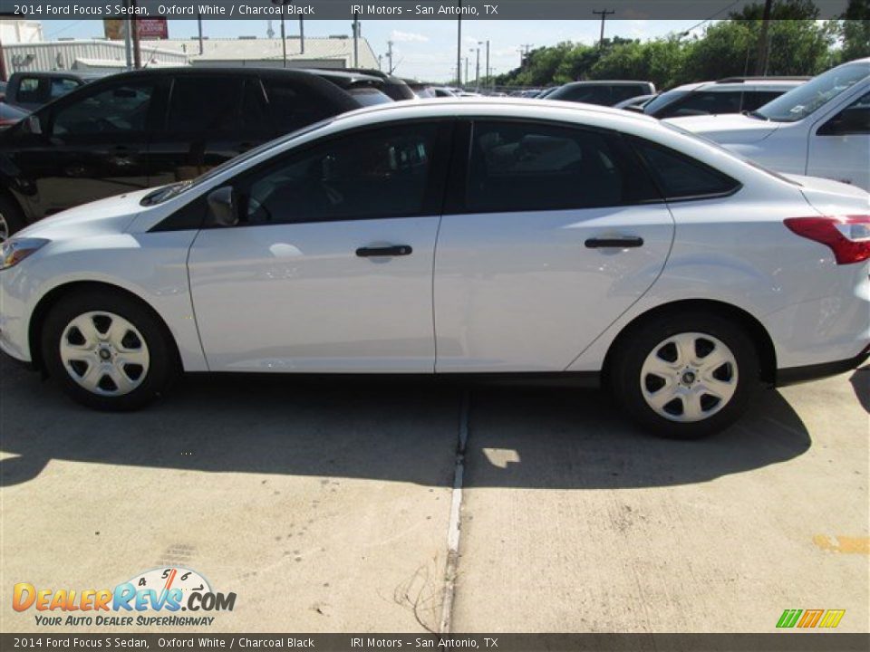 2014 Ford Focus S Sedan Oxford White / Charcoal Black Photo #6