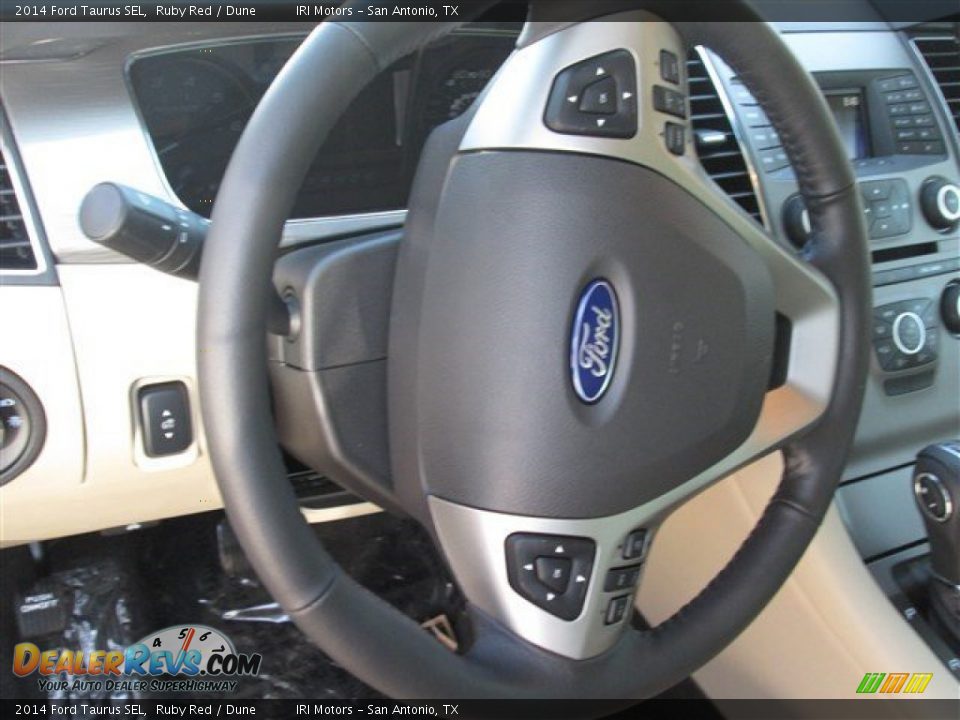 2014 Ford Taurus SEL Ruby Red / Dune Photo #8